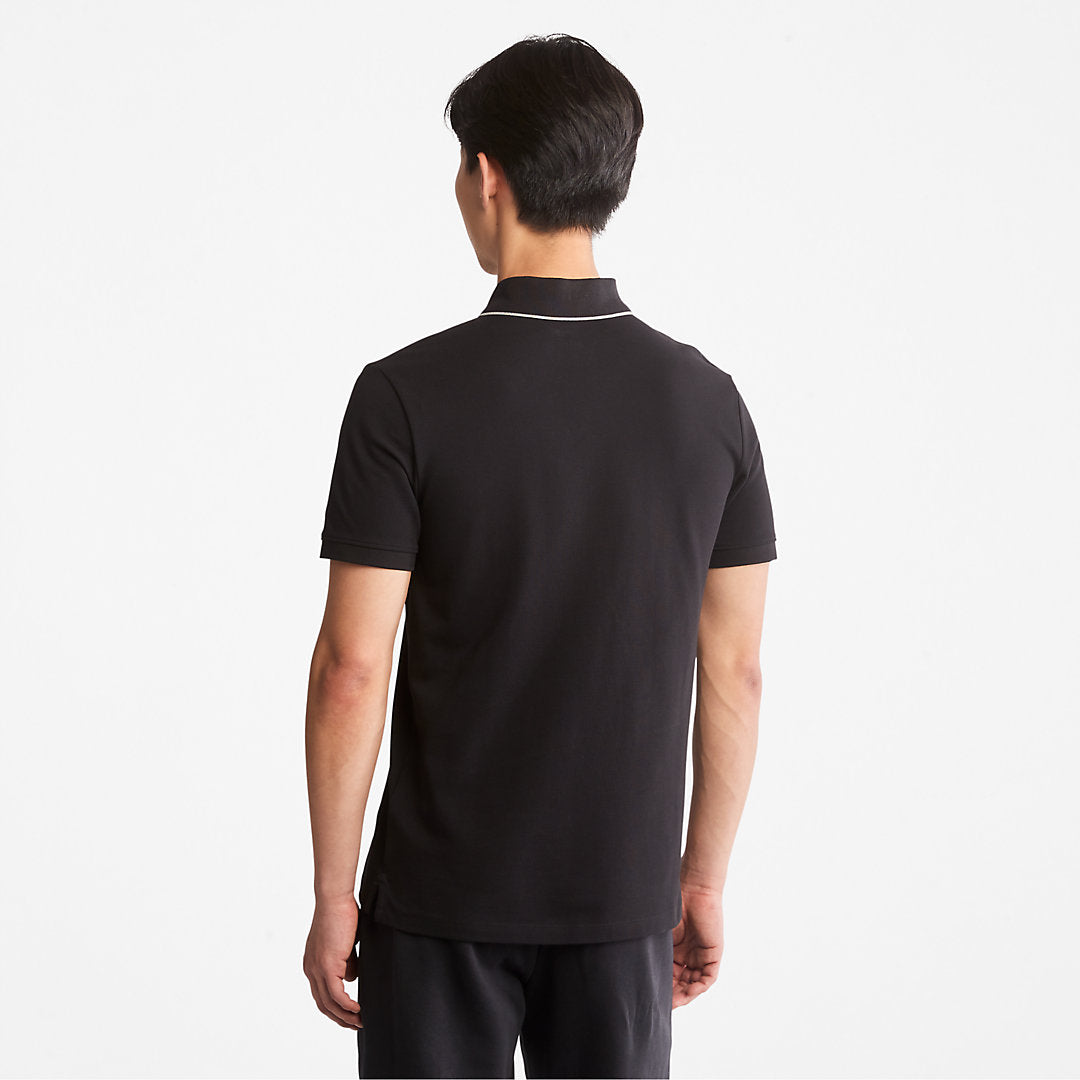 Millers River Print-Collar Polo Shirt for Men in Black Timberland Discount
