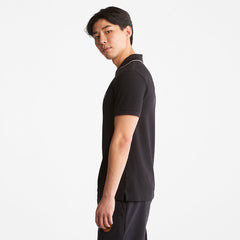 Millers River Print-Collar Polo Shirt for Men in Black Timberland Discount
