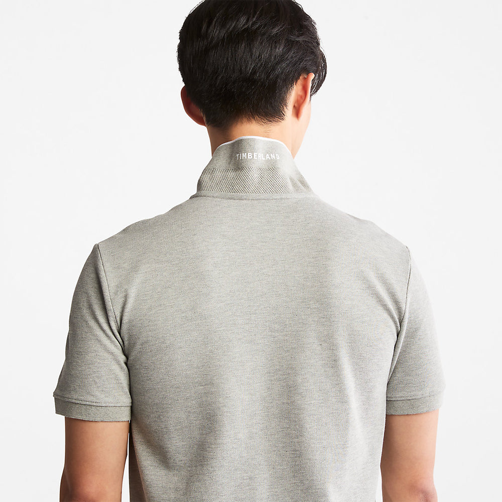 Millers River Print-Collar Polo Shirt for Men in Grey Timberland US