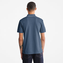Millers River Print-Collar Polo Shirt for Men in Blue Timberland For Sale