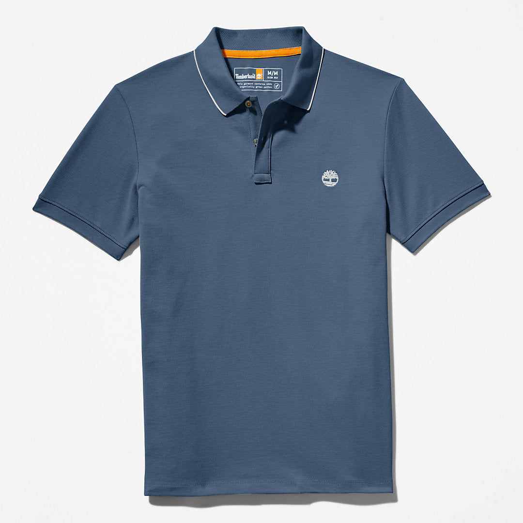 Millers River Print-Collar Polo Shirt for Men in Blue Timberland For Sale