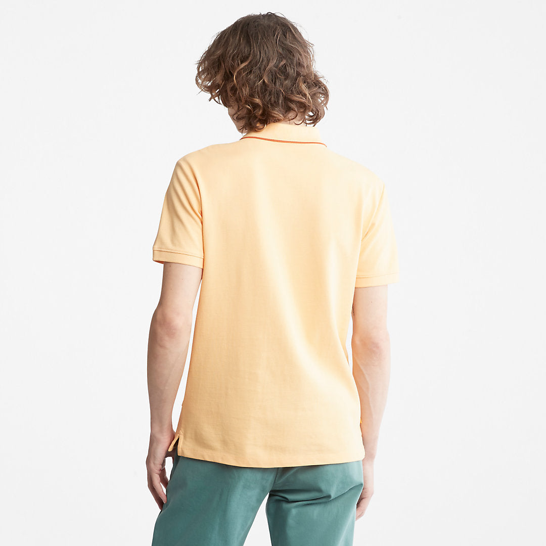 Millers River Print-Collar Polo Shirt for Men in Yellow Timberland Sale