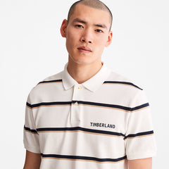 Zealand River Striped Polo Shirt for Men in White Timberland Discount