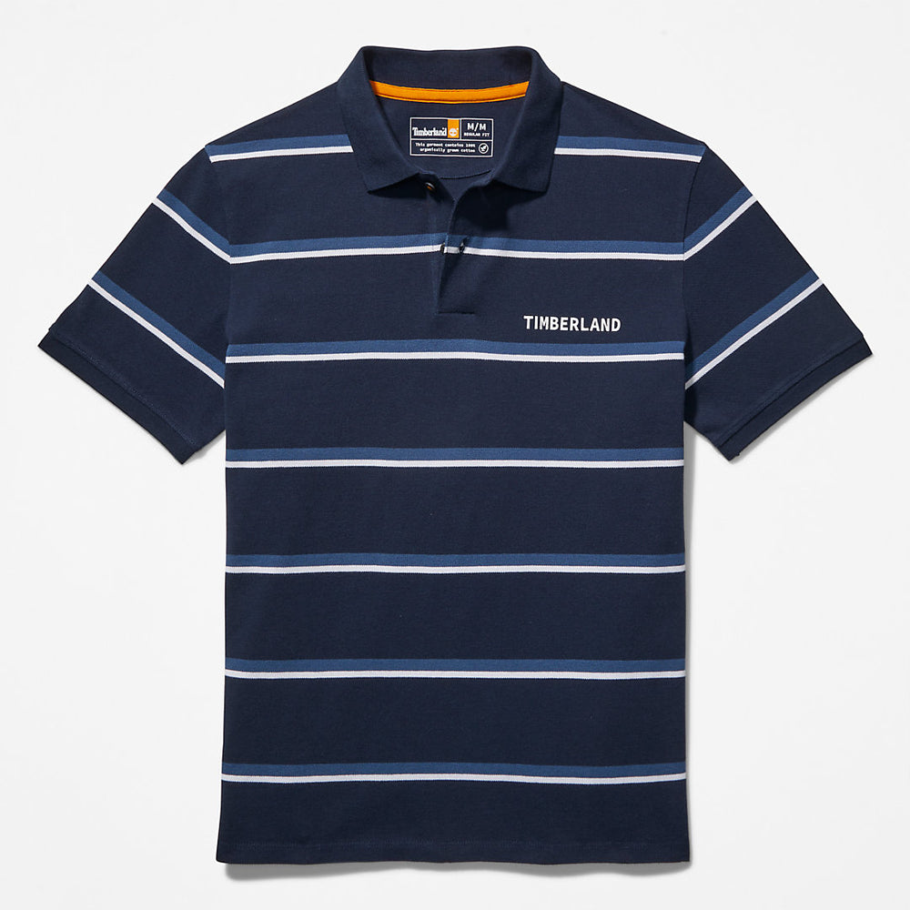 Zealand River Striped Polo Shirt for Men in Navy Timberland US