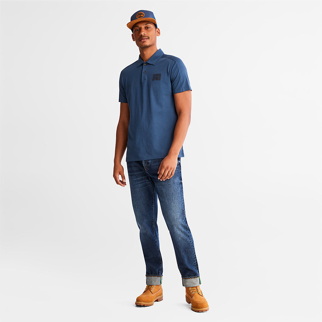 TimberFresh™ Supima® Cotton Polo Shirt for Men in Blue Timberland Sale