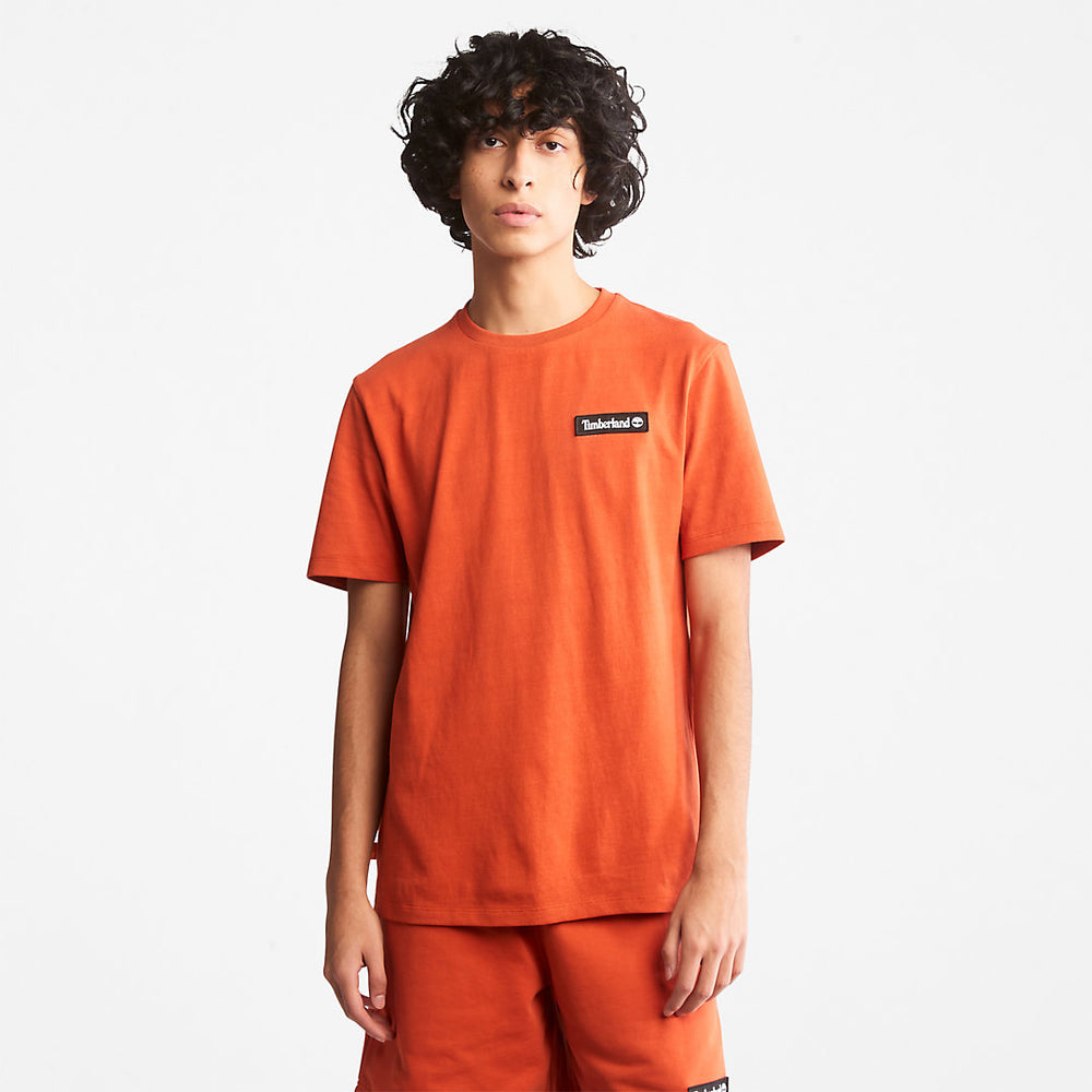 All Gender Heavyweight Badge T-Shirt in Orange Timberland Discount
