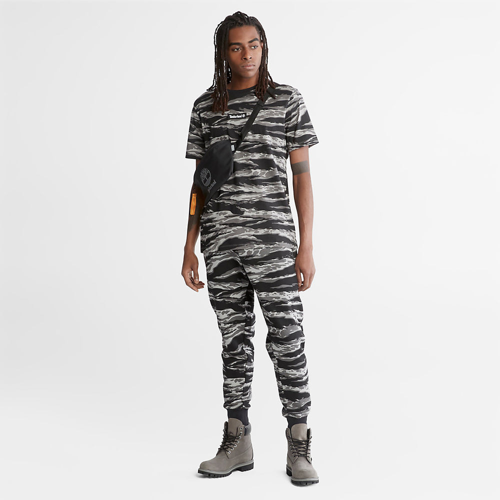 White Tiger Print T-Shirt for Men in Camo Timberland For Sale