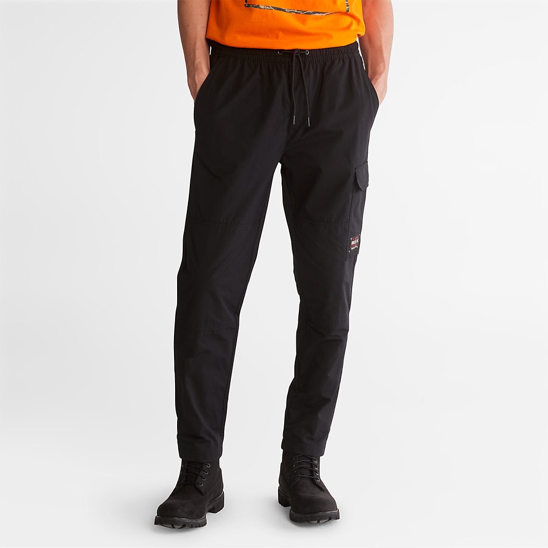 Water-Repellent Cargo Trousers for Men in Black Timberland Outlet