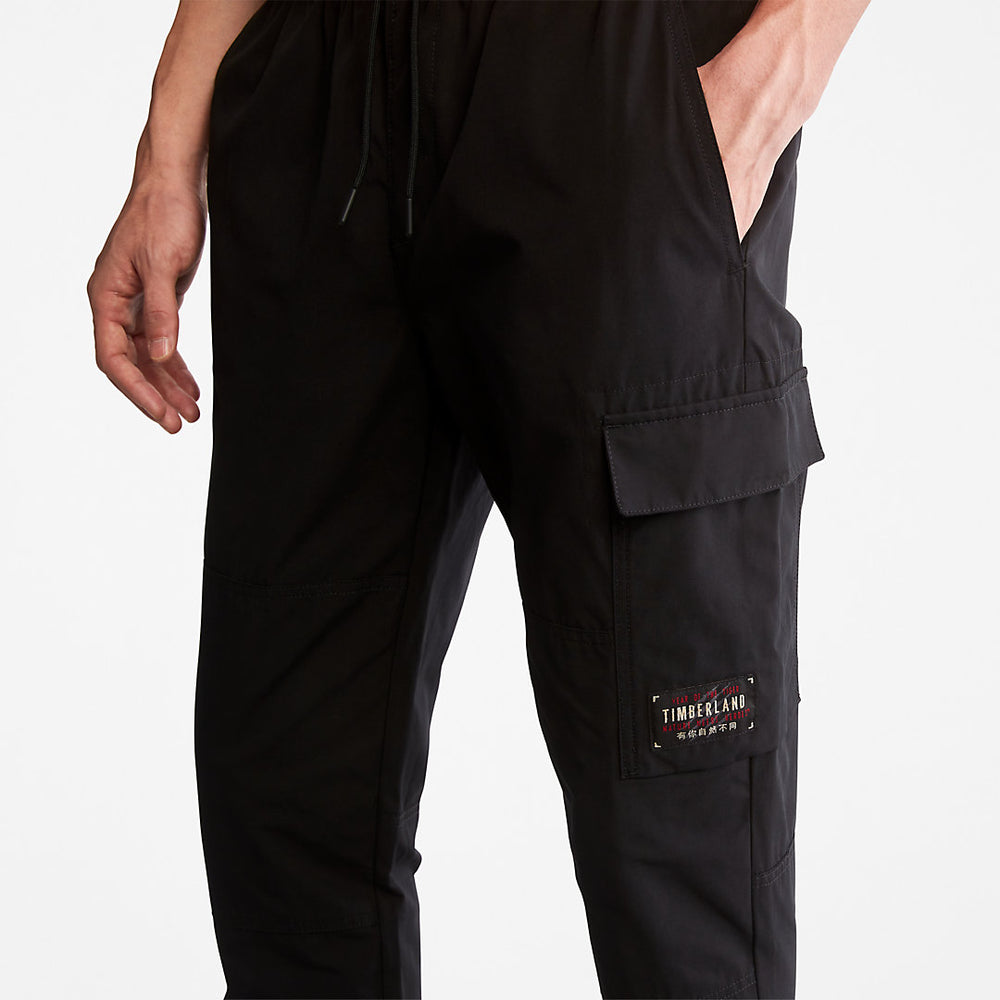 Water-Repellent Cargo Trousers for Men in Black Timberland Outlet