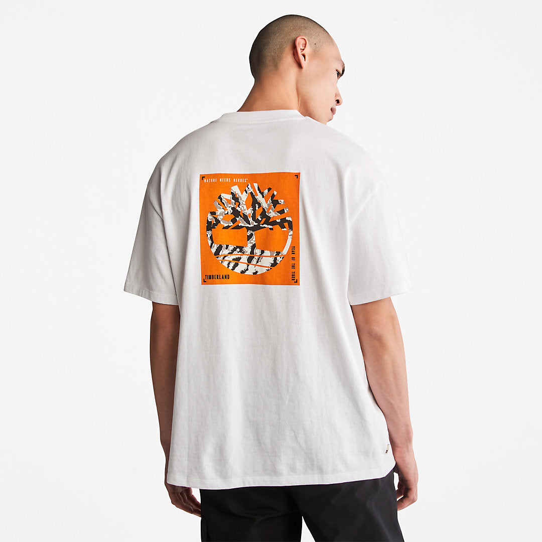 Year of the Tiger T-Shirt for Men in White Timberland For Sale