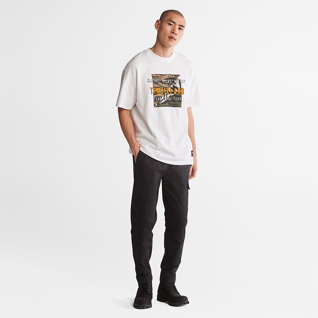 Year of the Tiger T-Shirt for Men in White Timberland For Sale