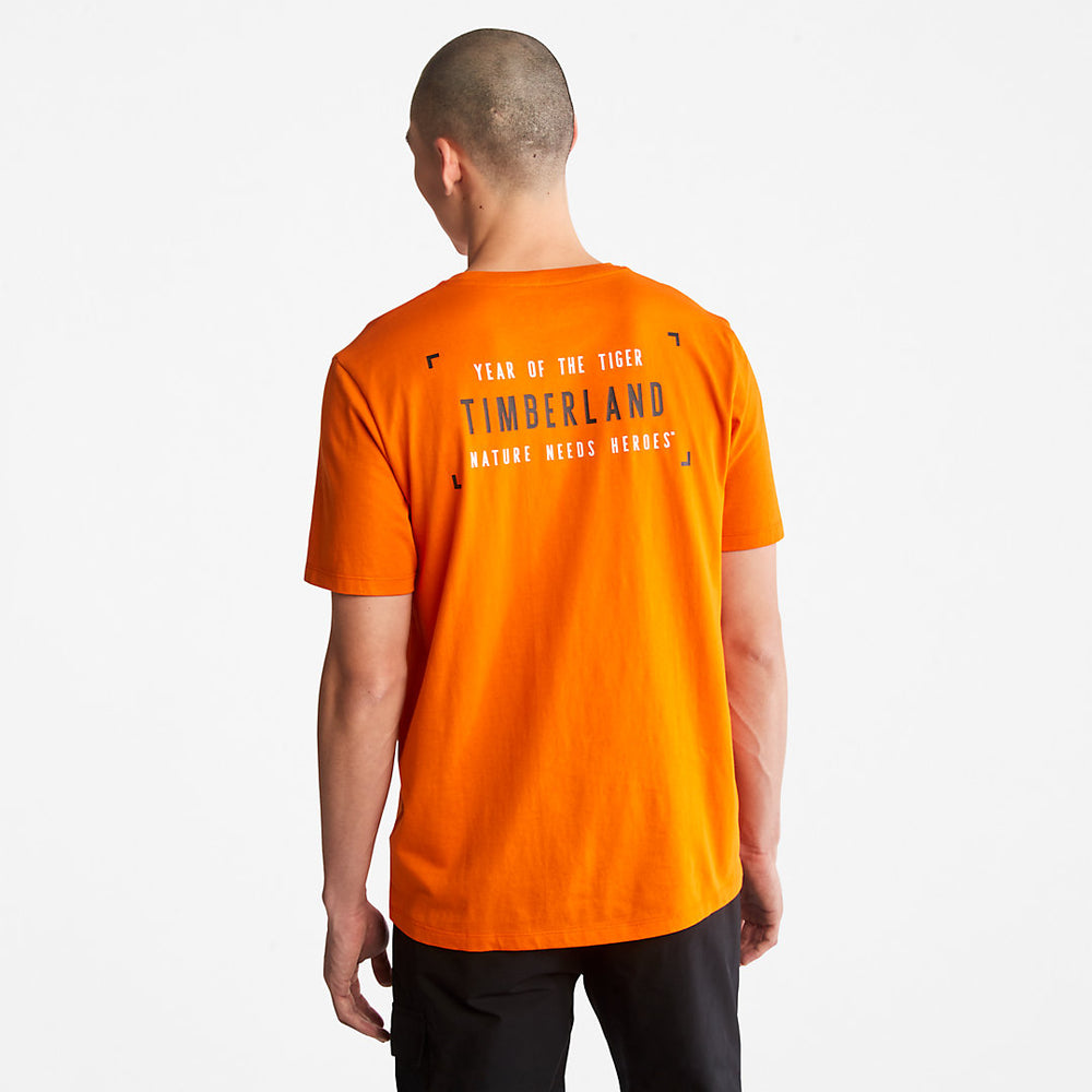Year of the Tiger T-Shirt for Men in Orange Timberland Sale