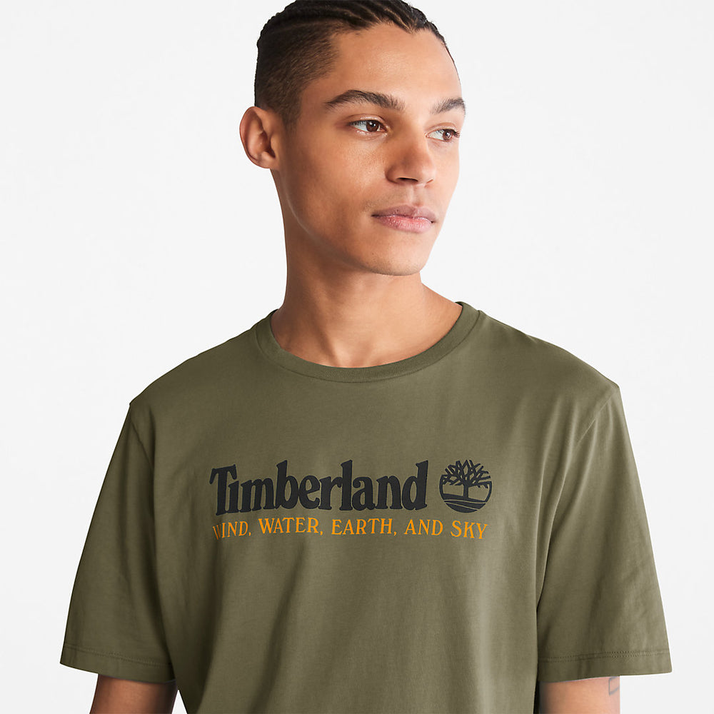Wind, Water, Earth and Sky™ T-Shirt for Men in Dark Green Timberland Discount