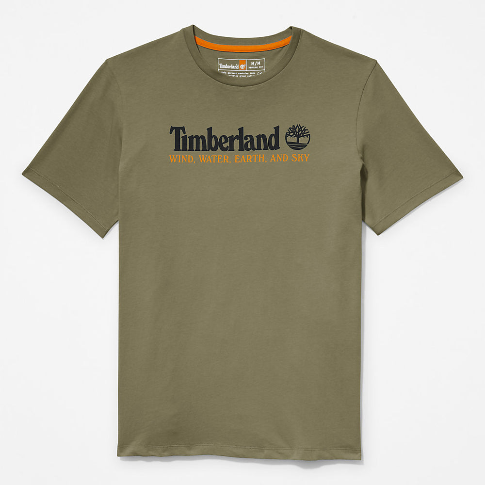 Wind, Water, Earth and Sky™ T-Shirt for Men in Dark Green Timberland Discount