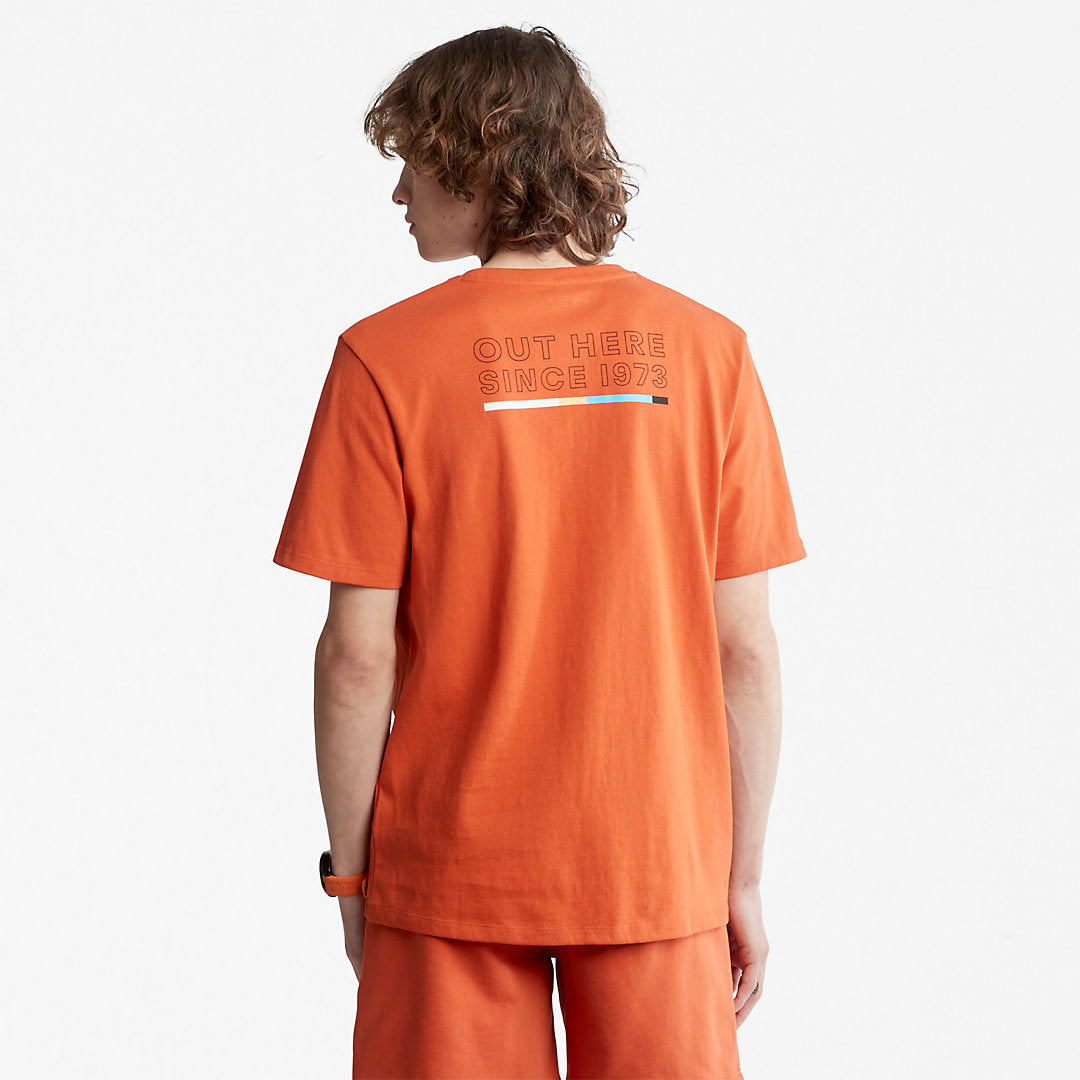 Outdoor Archive T-Shirt for Men in Orange Timberland On Sale