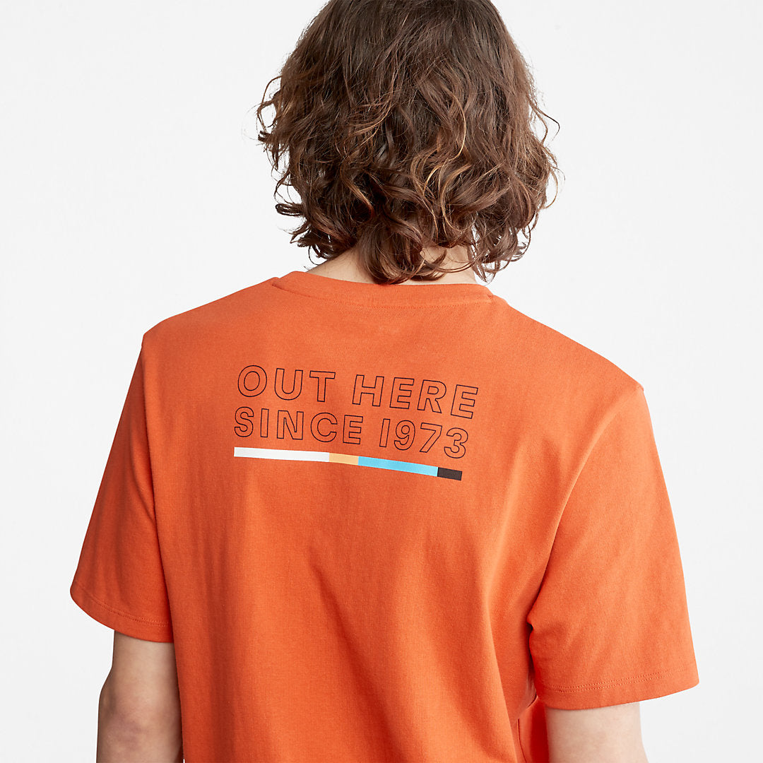 Outdoor Archive T-Shirt for Men in Orange Timberland On Sale
