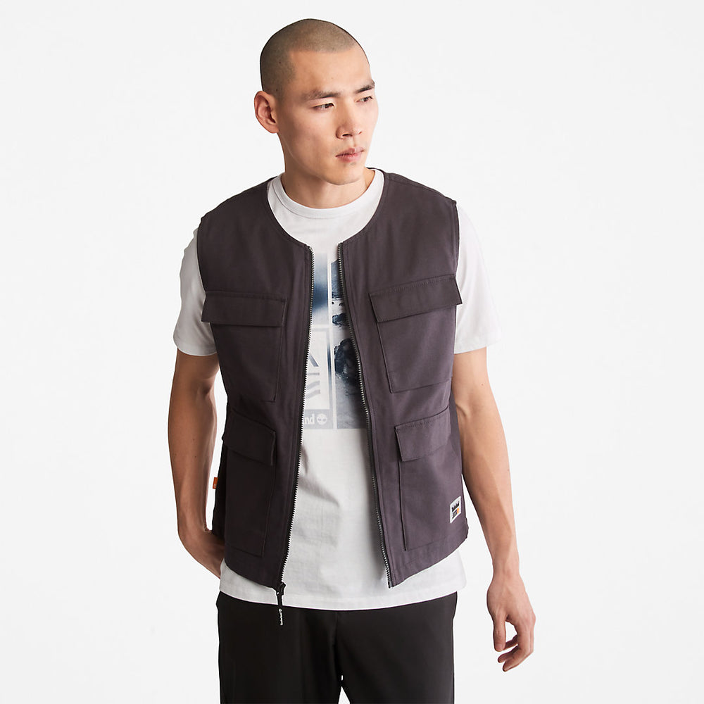 Progressive Utility Multi-Pocket Gilet for Men in Black Timberland Sale