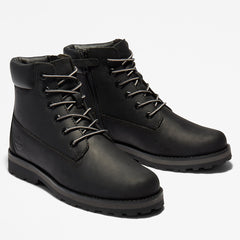 Courma Kid 6 Inch Side-zip Boot for Junior in Black Timberland On Sale