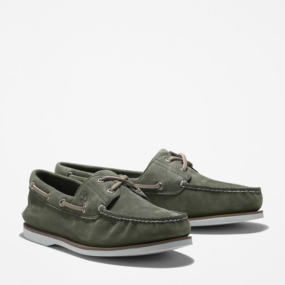 Timberland® 2-Eye Classic Boat Shoe for Men in Dark Green Timberland Online