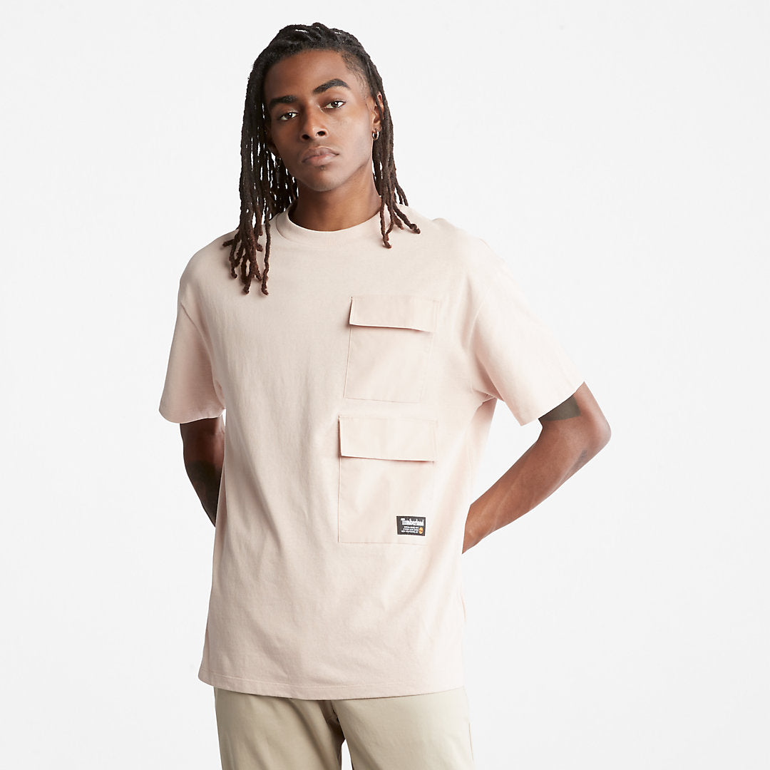 Progressive Utility Multi-pocket T-Shirt for Men in Pink Timberland Outlet