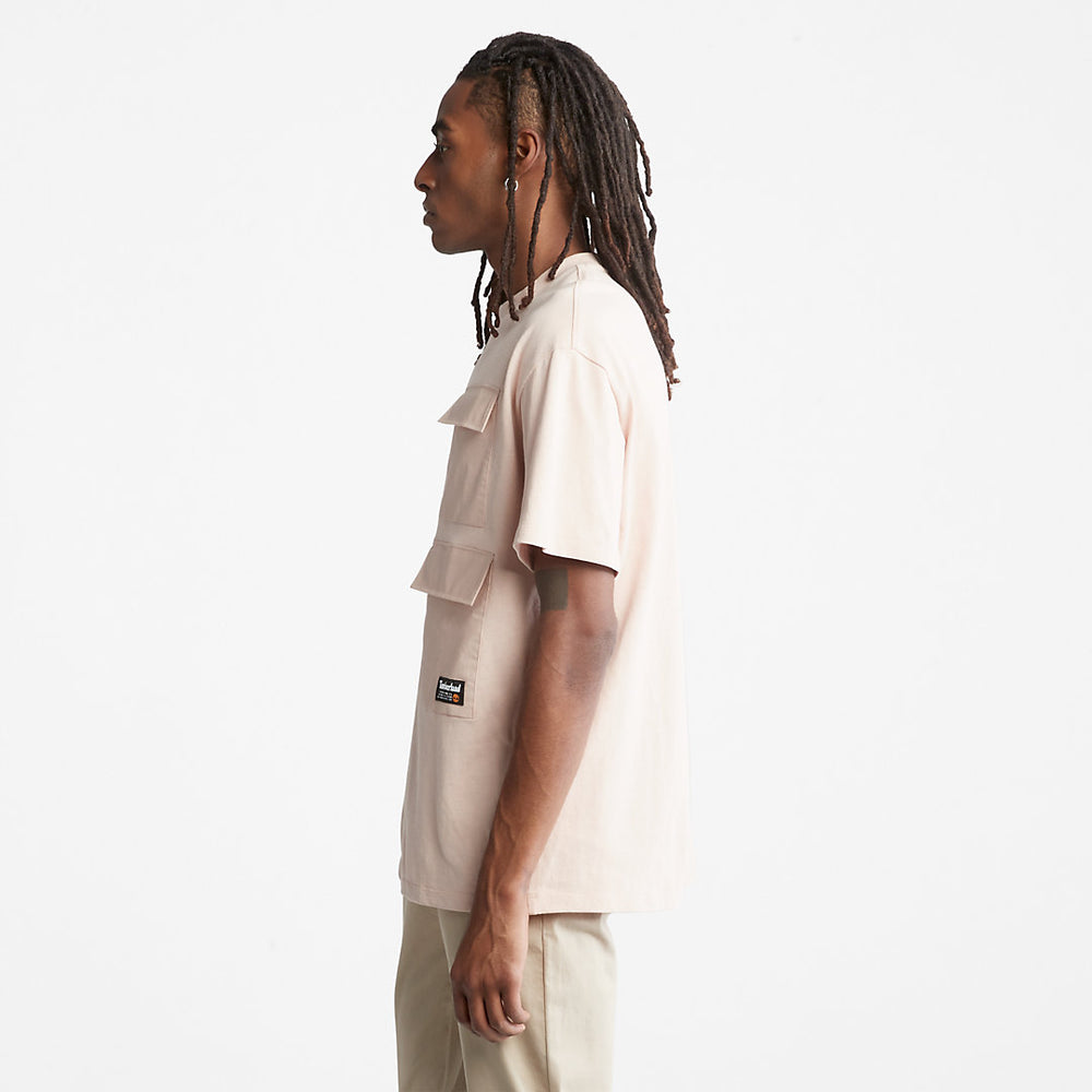 Progressive Utility Multi-pocket T-Shirt for Men in Pink Timberland Outlet