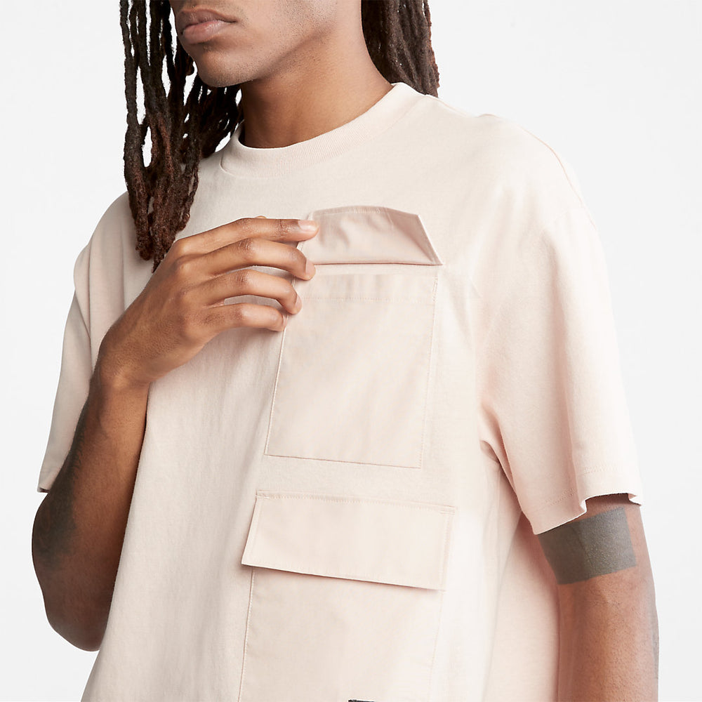 Progressive Utility Multi-pocket T-Shirt for Men in Pink Timberland Outlet