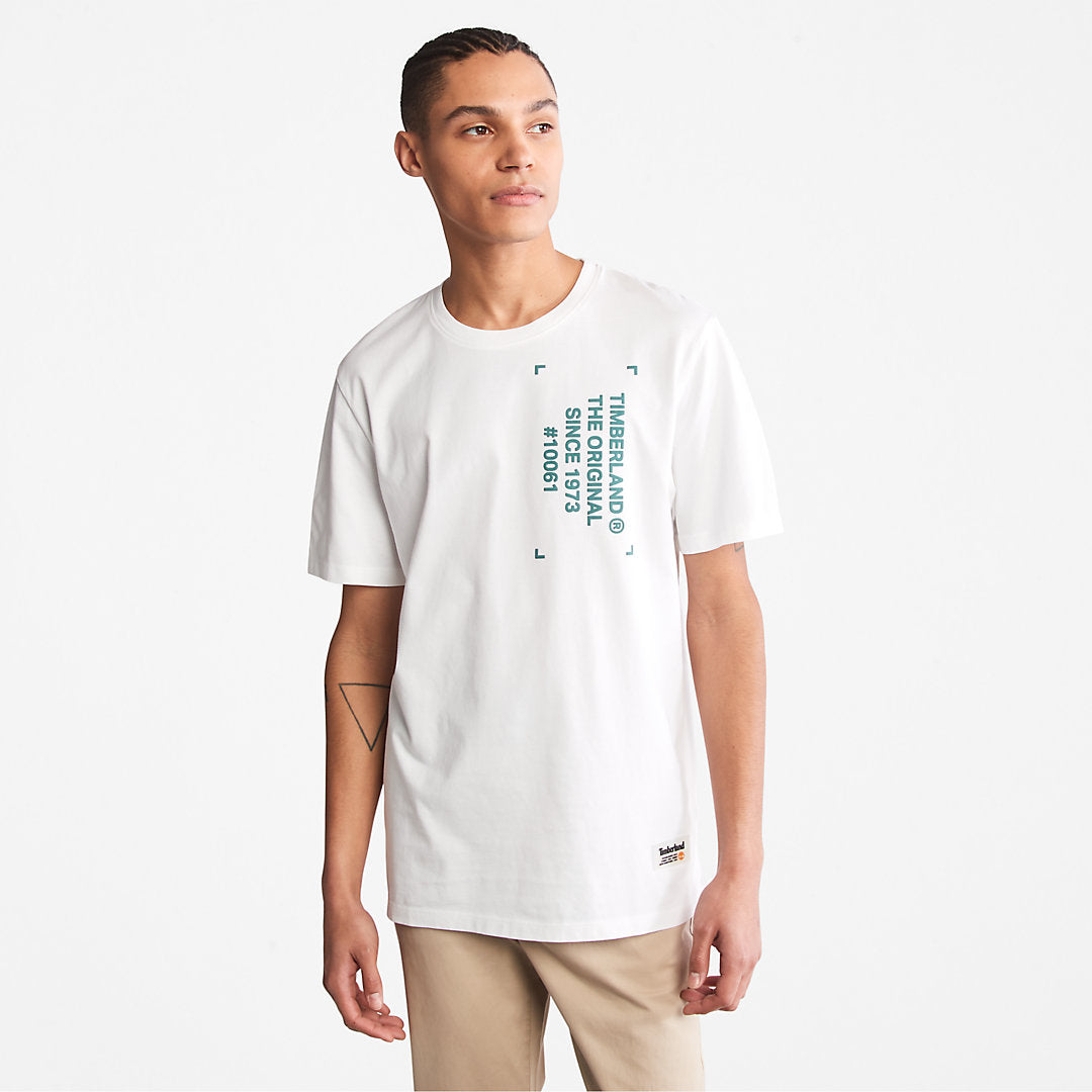Progressive Utility Graphic T-Shirt for Men in White Timberland For Sale