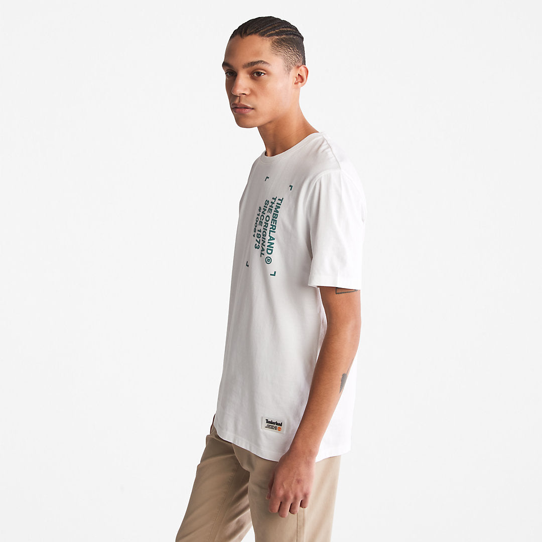 Progressive Utility Graphic T-Shirt for Men in White Timberland For Sale