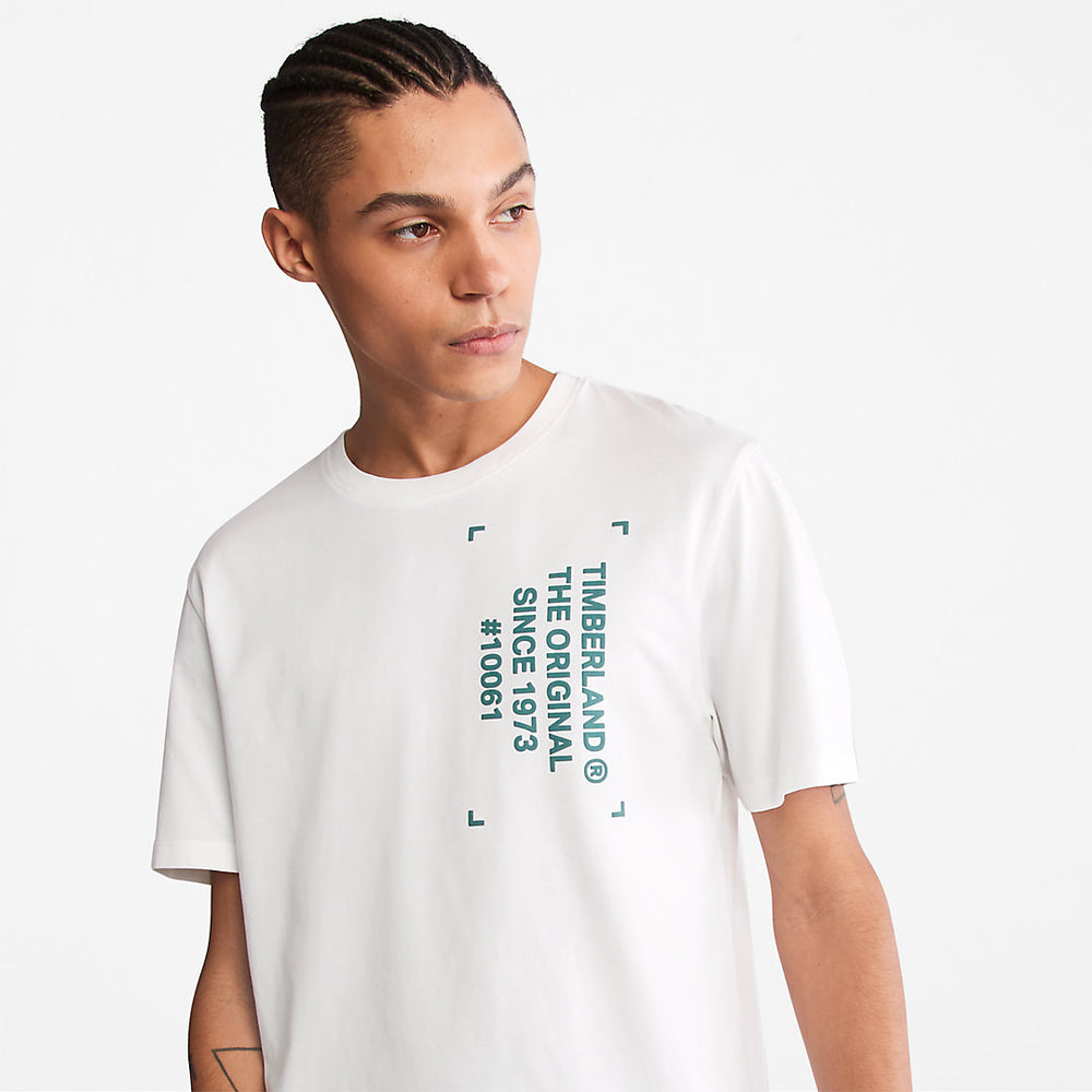 Progressive Utility Graphic T-Shirt for Men in White Timberland For Sale