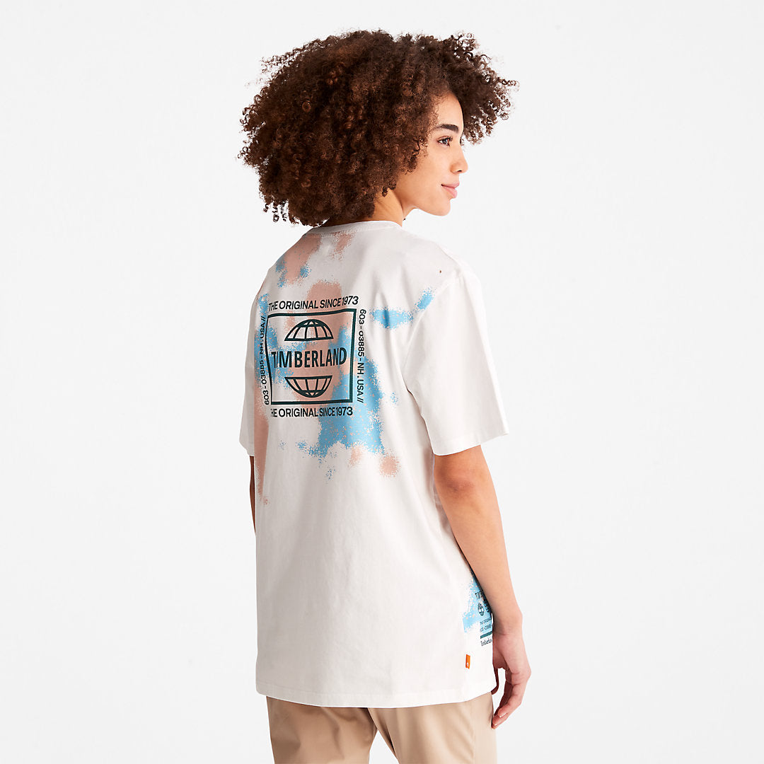Paint Graphic T-Shirt for Men in White Timberland Sale