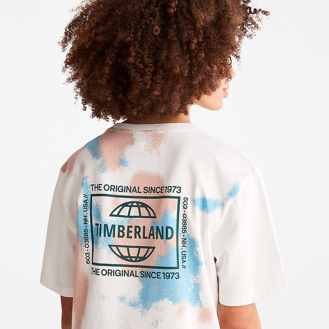 Paint Graphic T-Shirt for Men in White Timberland Sale