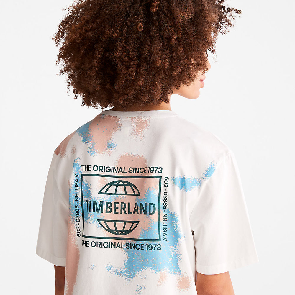 Paint Graphic T-Shirt for Men in White Timberland Sale