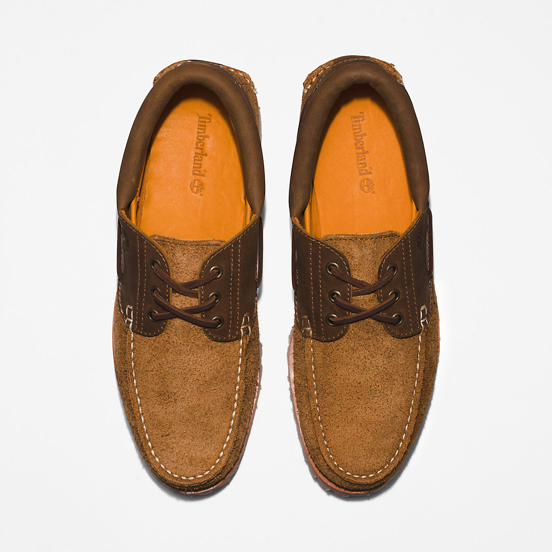 Timberland® 3-Eye Lug Handsewn Boat Shoe for Men in Medium Brown Timberland US