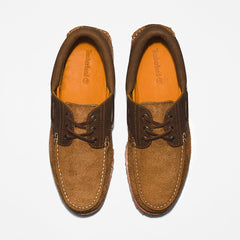 Timberland® 3-Eye Lug Handsewn Boat Shoe for Men in Medium Brown Timberland US