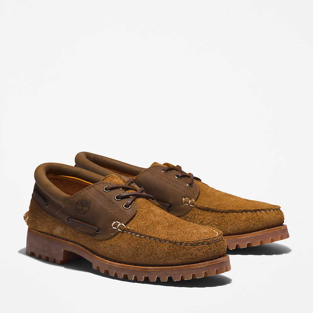 Timberland® 3-Eye Lug Handsewn Boat Shoe for Men in Medium Brown Timberland US