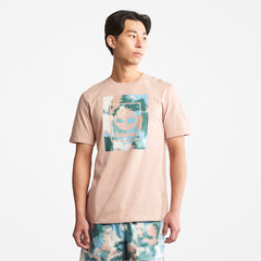 Storytelling Logo T-Shirt for Men in Pink Timberland On Sale