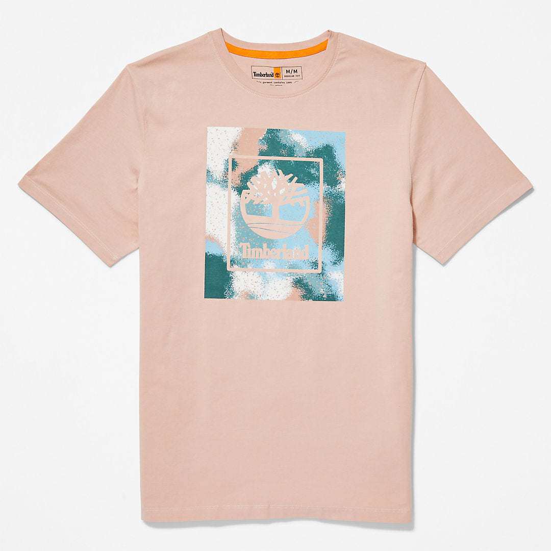 Storytelling Logo T-Shirt for Men in Pink Timberland On Sale