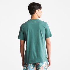 Storytelling Logo T-Shirt for Men in Teal Timberland For Sale