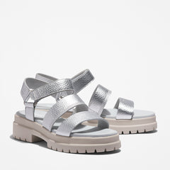 London Vibe Ankle-Strap Sandal for Women in Silver Timberland On Sale