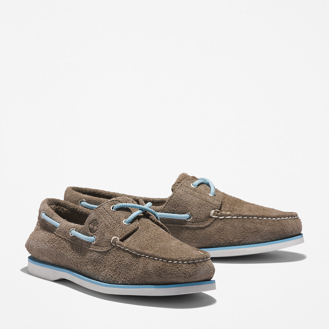 Timberland® 2-Eye Classic Boat Shoe for Men in Medium Grey Timberland Outlet