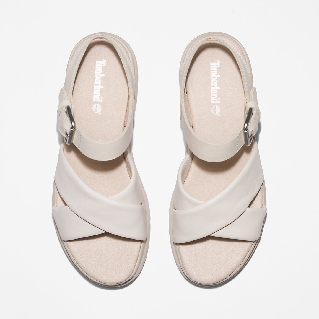 London Vibe Ankle-strap Sandal for Women in White Timberland Outlet
