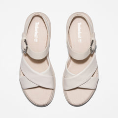 London Vibe Ankle-strap Sandal for Women in White Timberland Outlet