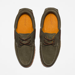 Timberland® 3-Eye Lug Handsewn Boat Shoe for Men in Dark Green Timberland Sale