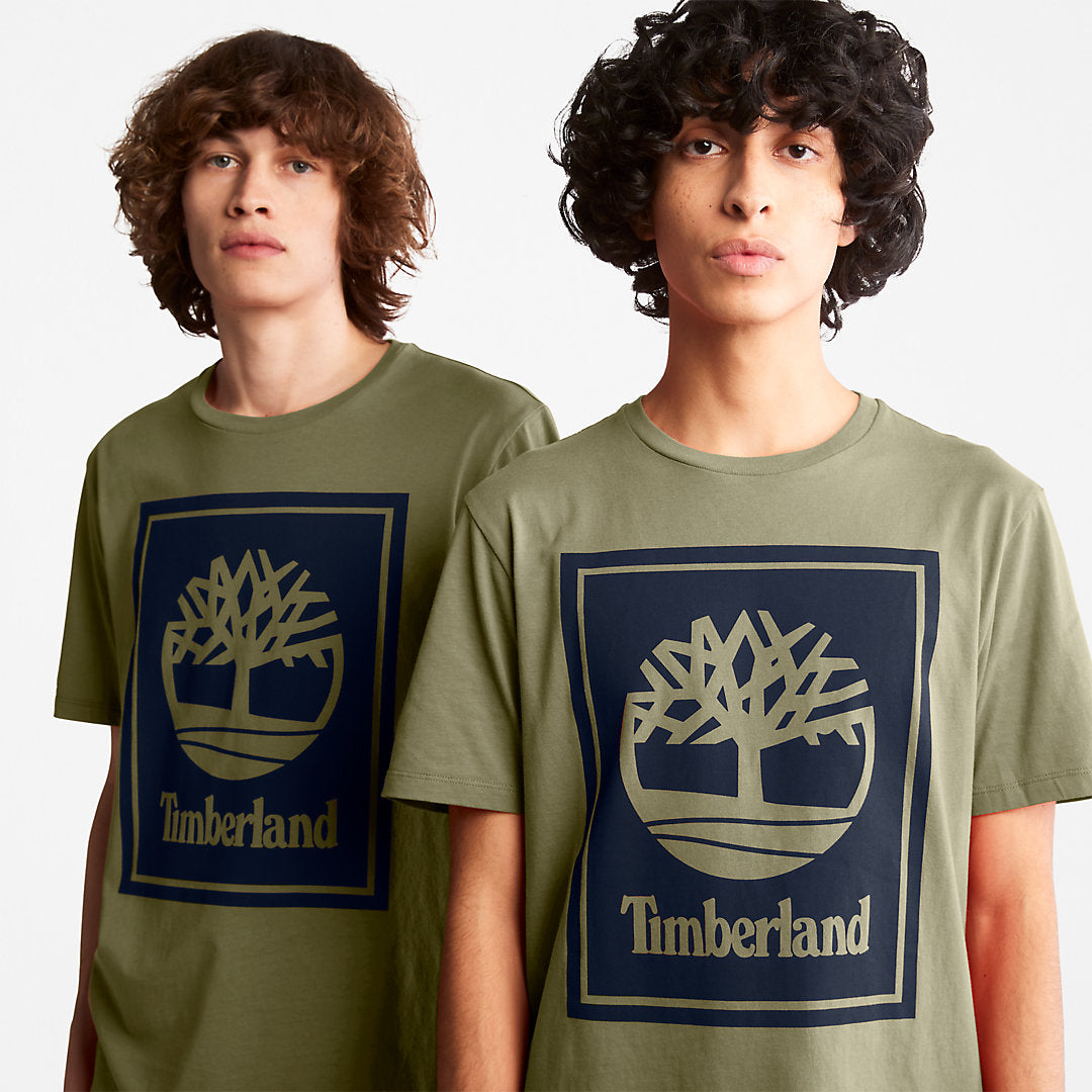 Tree Logo T-Shirt for All Gender in Green Timberland Outlet