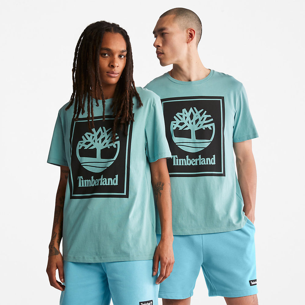 Tree Logo T-Shirt for All Gender in Teal Timberland Sale