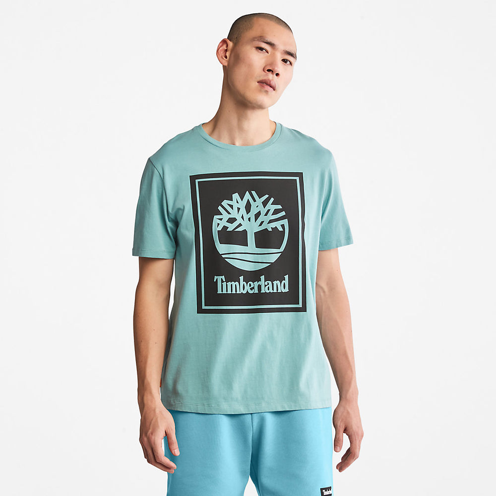 Tree Logo T-Shirt for All Gender in Teal Timberland Sale