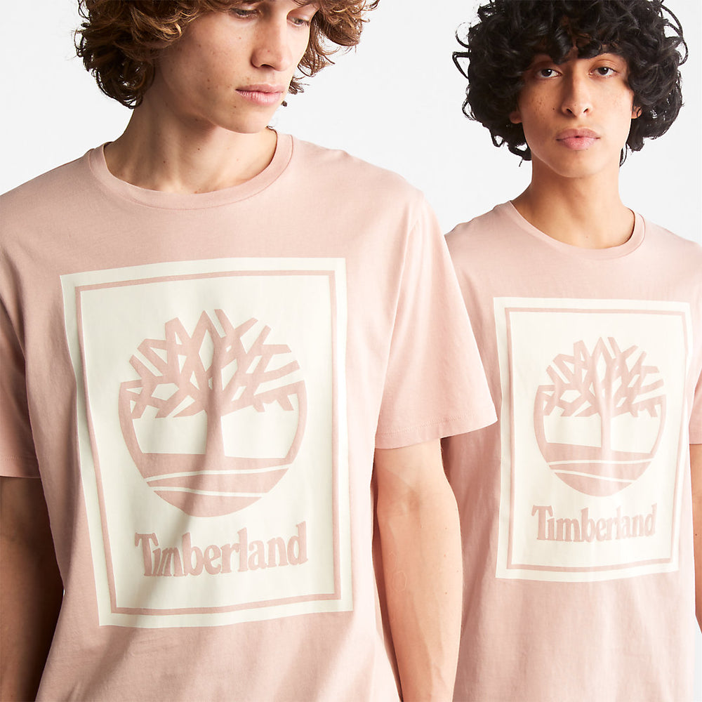 Tree Logo T-Shirt for All Gender in Pink Timberland Discount