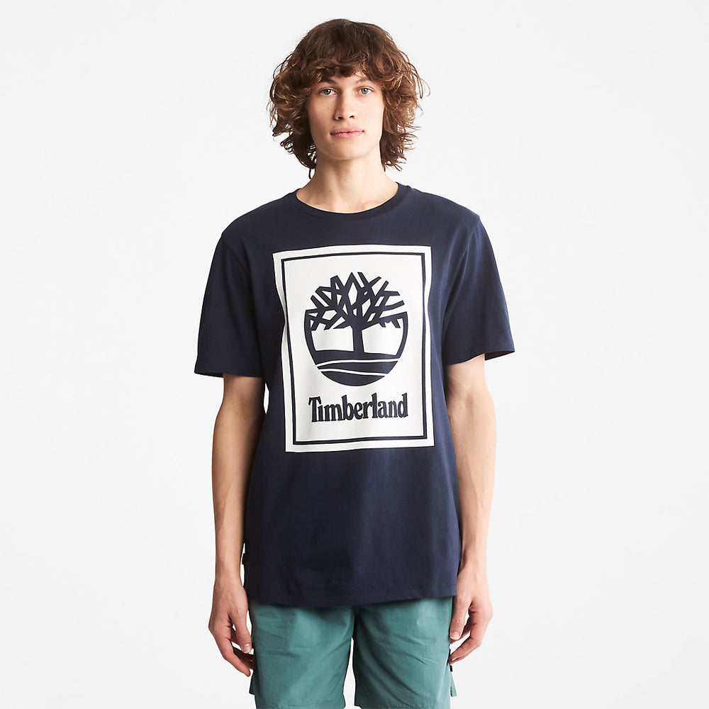 Tree Logo T-Shirt for All Gender in Navy Timberland On Sale