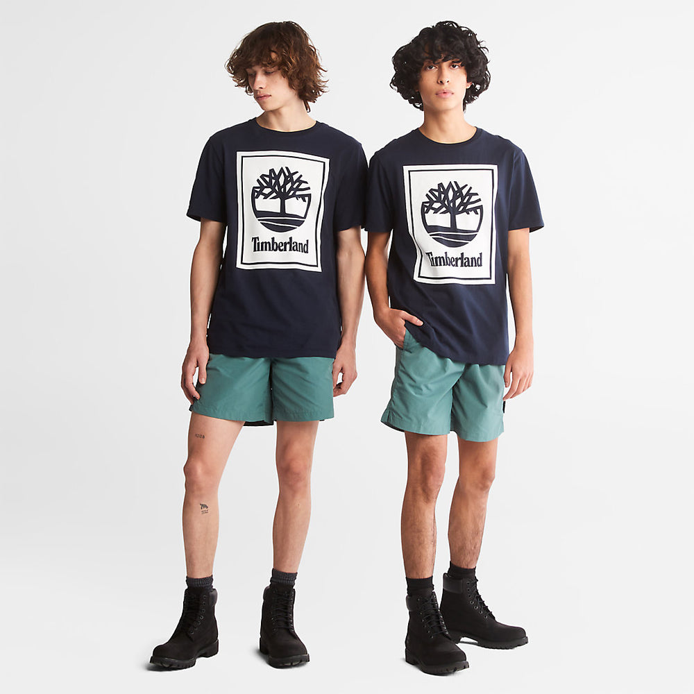 Tree Logo T-Shirt for All Gender in Navy Timberland On Sale