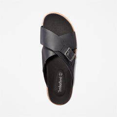 Amalfi Vibes Cross Slide Sandal for Men in Black Timberland Sale
